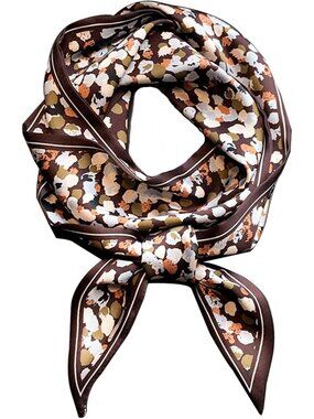 Women's Black Edges Colored Stones Elegant Oblique Angle  Scarves Bag Scarfs